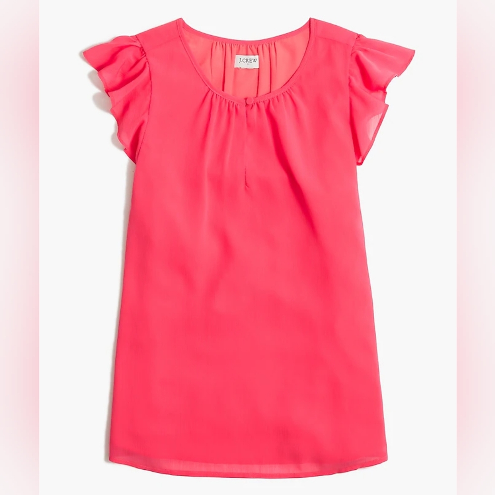 NWT J Crew Flutter-Sleeve Keyhole top, XXL